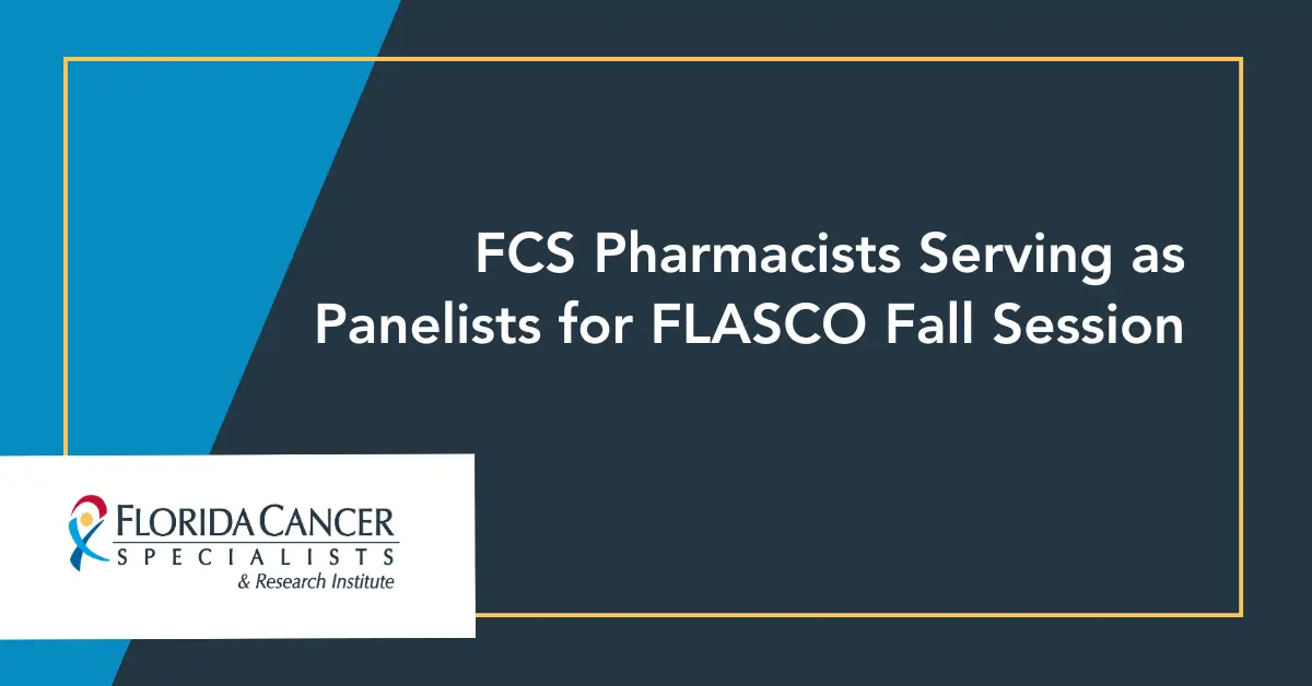 Infographic FCS Pharmacists serving as Panelists for FLASCO Fall Summit 2024