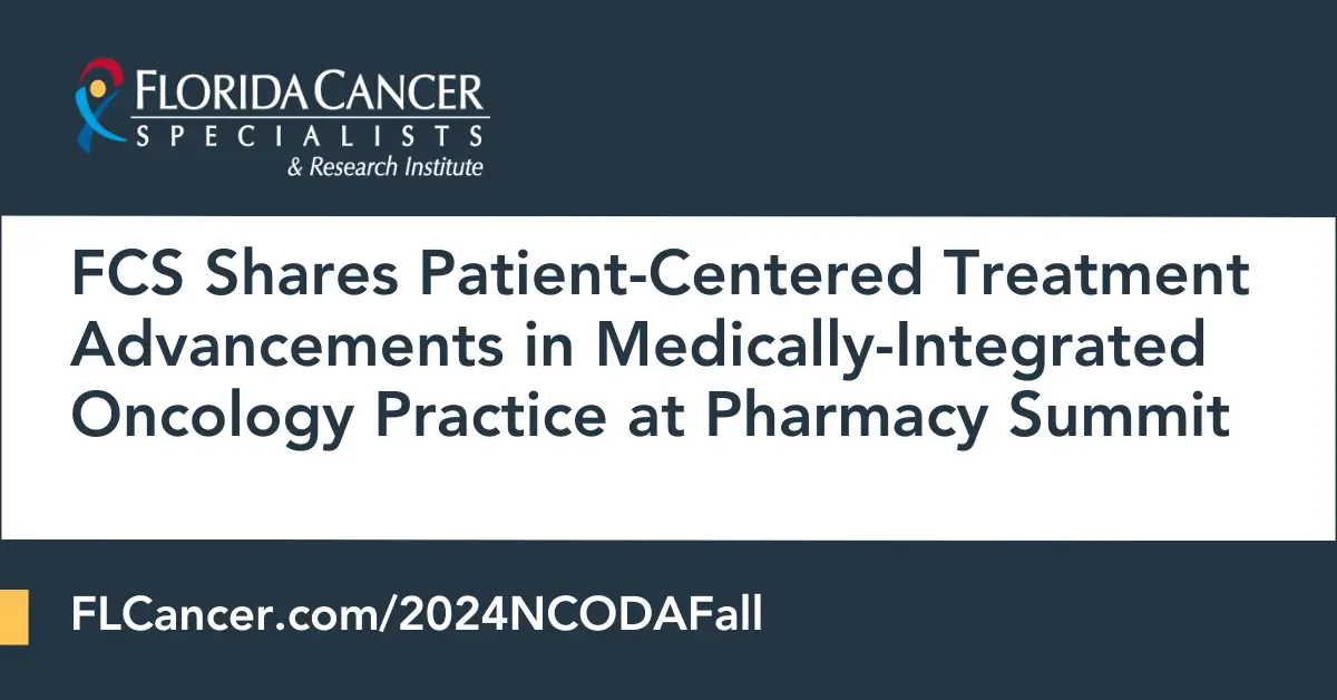 Press Release Infographic FCS Shares Patient- Centered Treatment Advancements at Pharmacy Summit 2024
