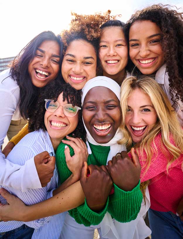 Group of young women
